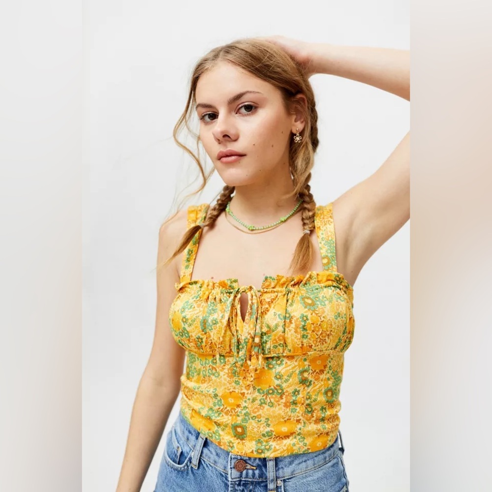 Urban Outfitters Floral Bustier Top